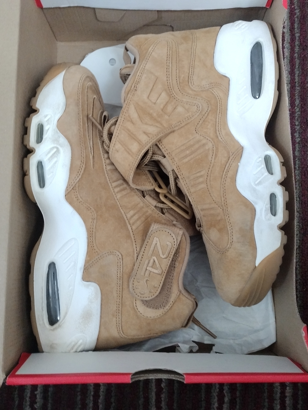 Nike Men's Tan Suede Athletic High-Top Sneakers